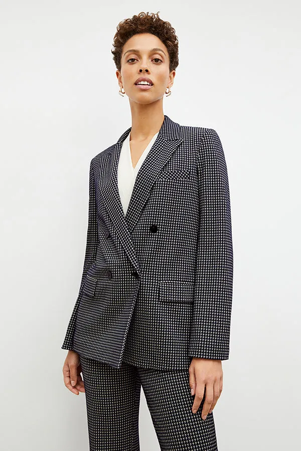 O'Hara Blazer - Stretch Houndstooth :: Black / White