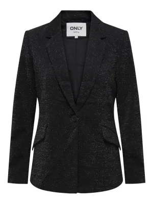 Onlalya L/s Fitted Glit Blazer Tlr - Zwart