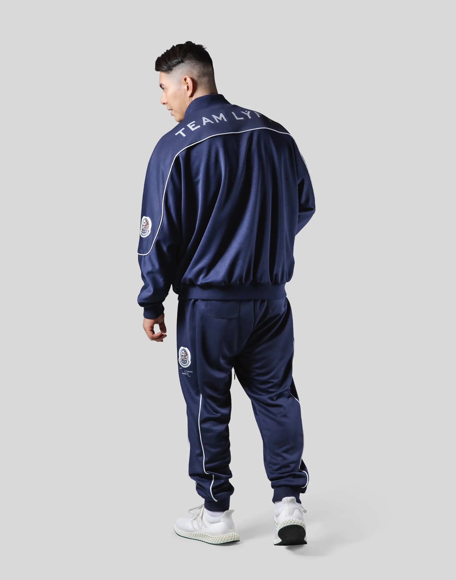 Oversize Round Separate Track Jacket - Navy