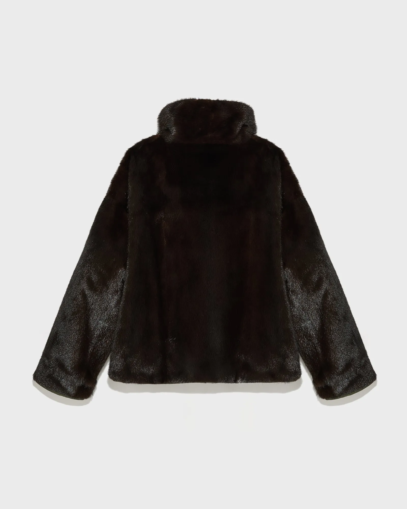 Parka courte avec col en vison