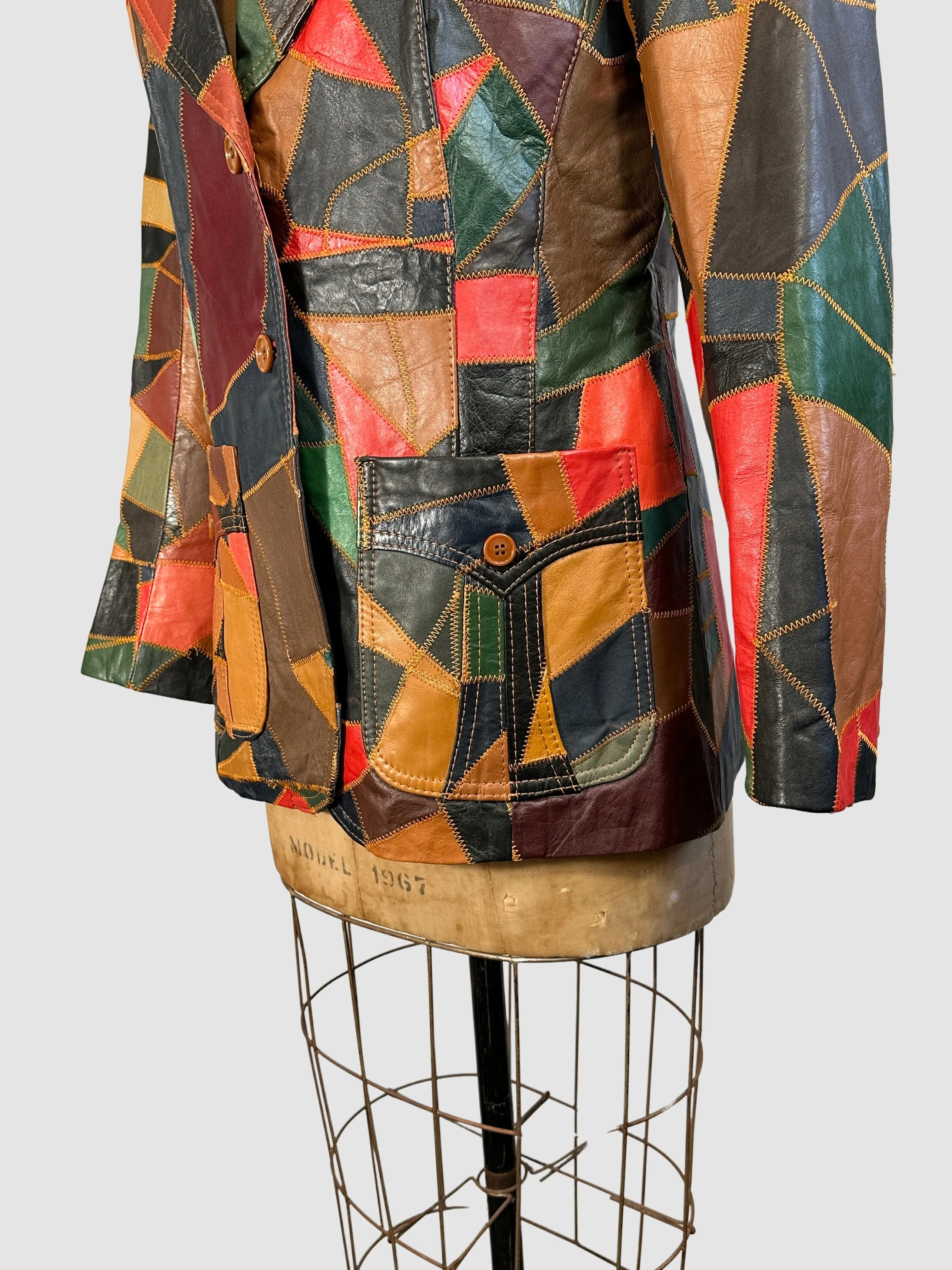 PATCH YOU LATER  70s Patchwork Jacket , Montgomery Ward • Medium Large
