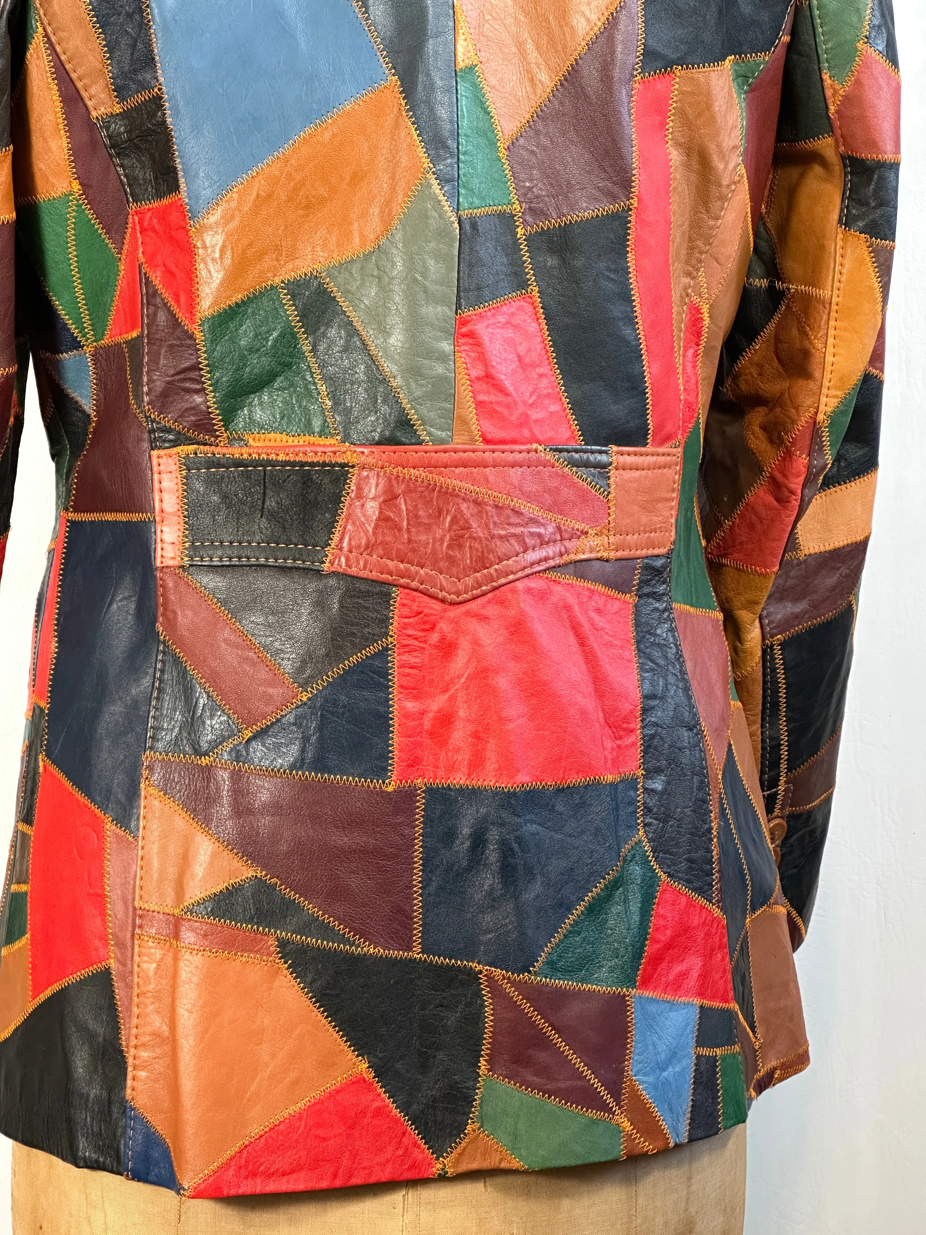 PATCH YOU LATER  70s Patchwork Jacket , Montgomery Ward • Medium Large