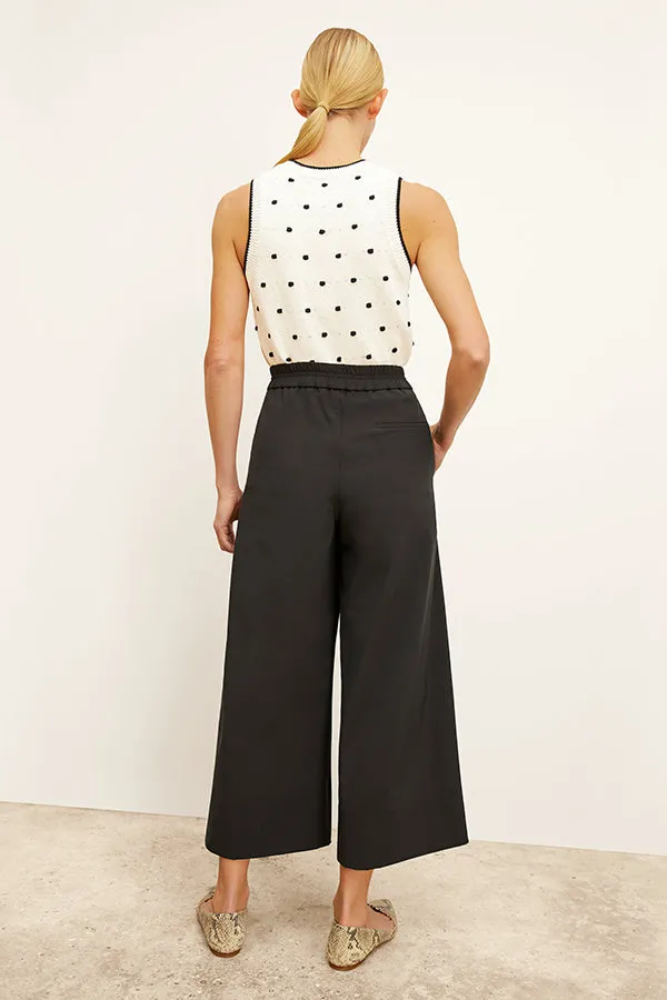 Patty Top - Dot Knit :: Ivory/Black