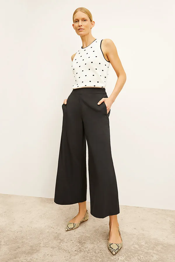 Patty Top - Dot Knit :: Ivory/Black