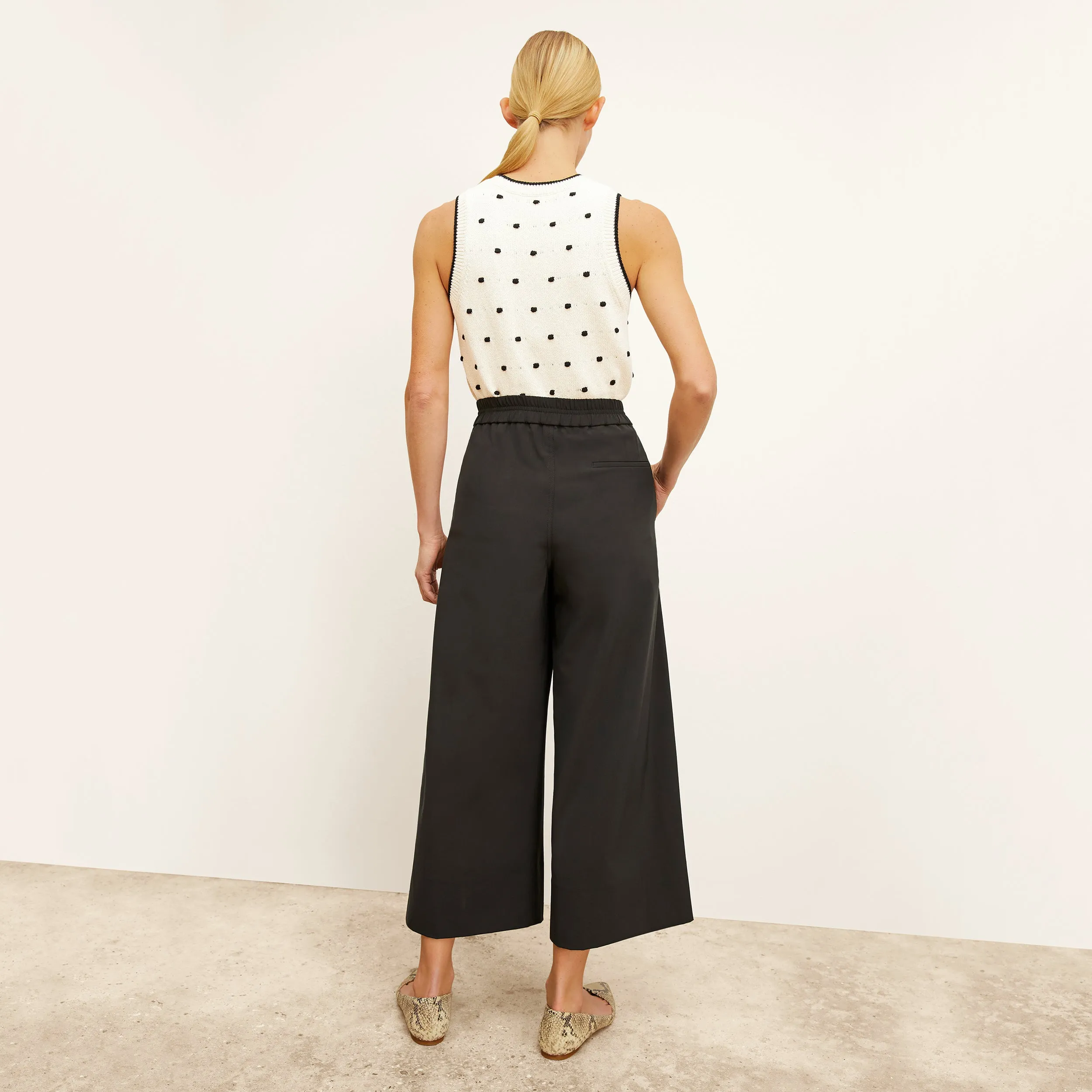 Patty Top - Dot Knit :: Ivory/Black