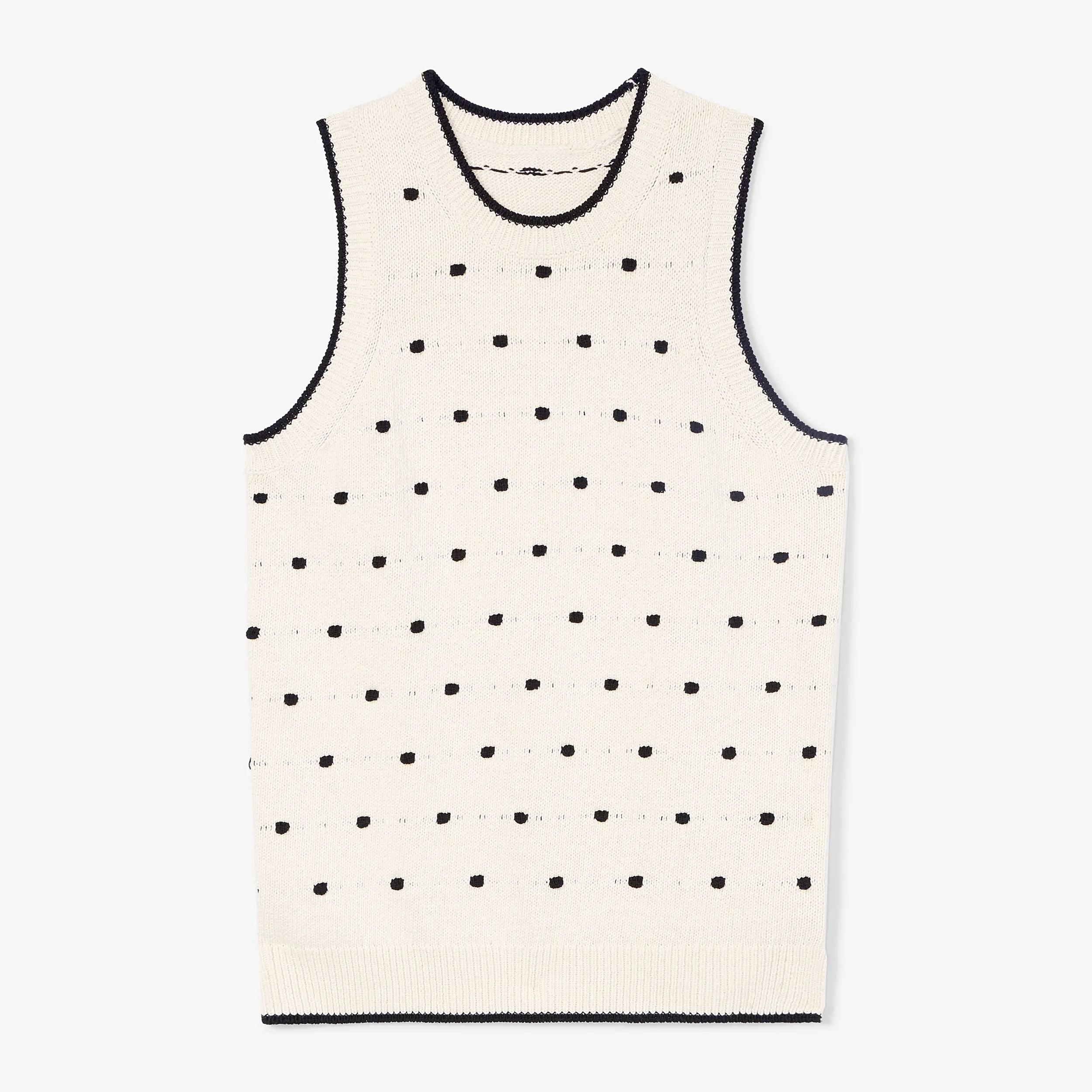 Patty Top - Dot Knit :: Ivory/Black