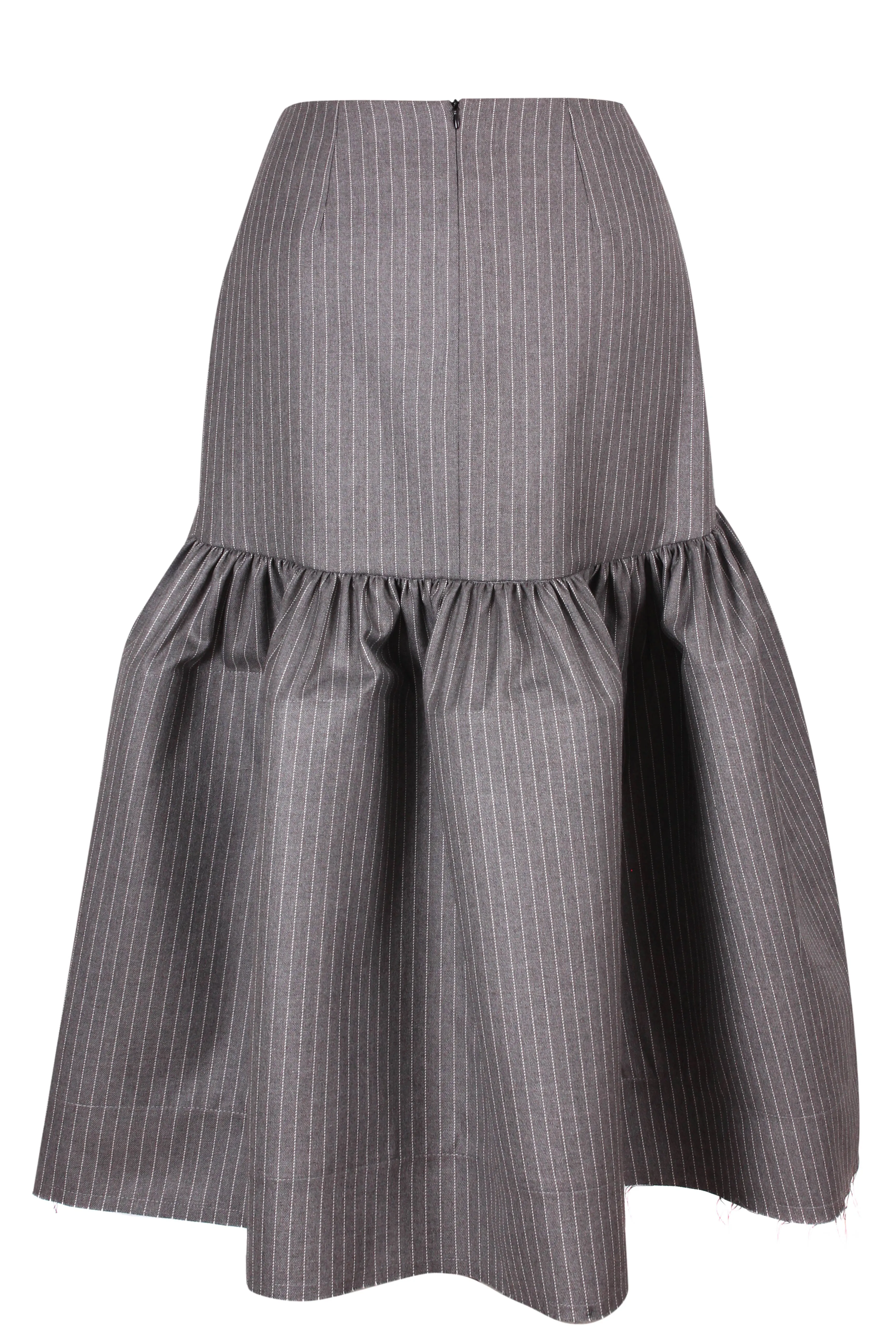 Pinstripe midi gown skirt