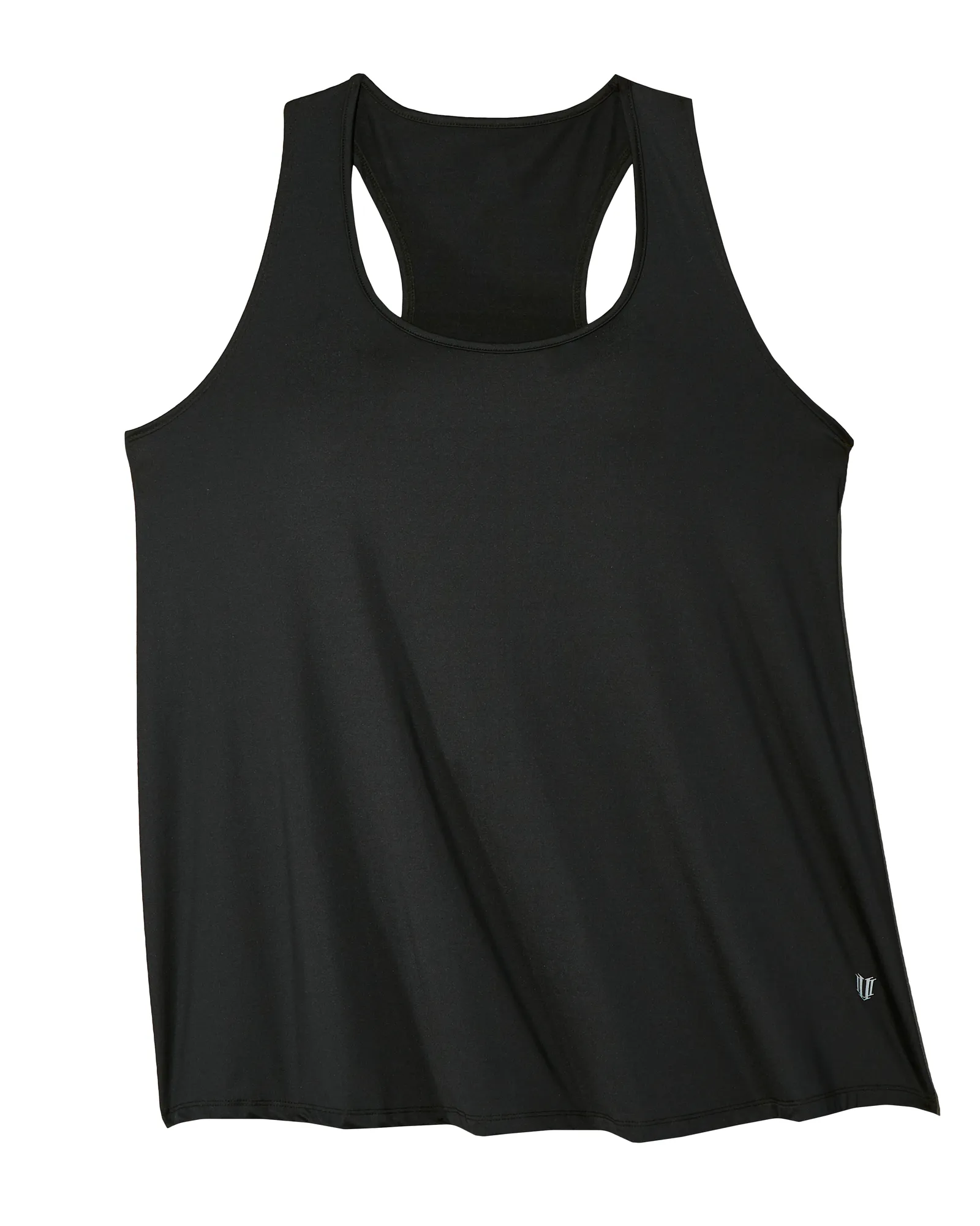 Poppy Tank with Draped Mesh Back | Black / White