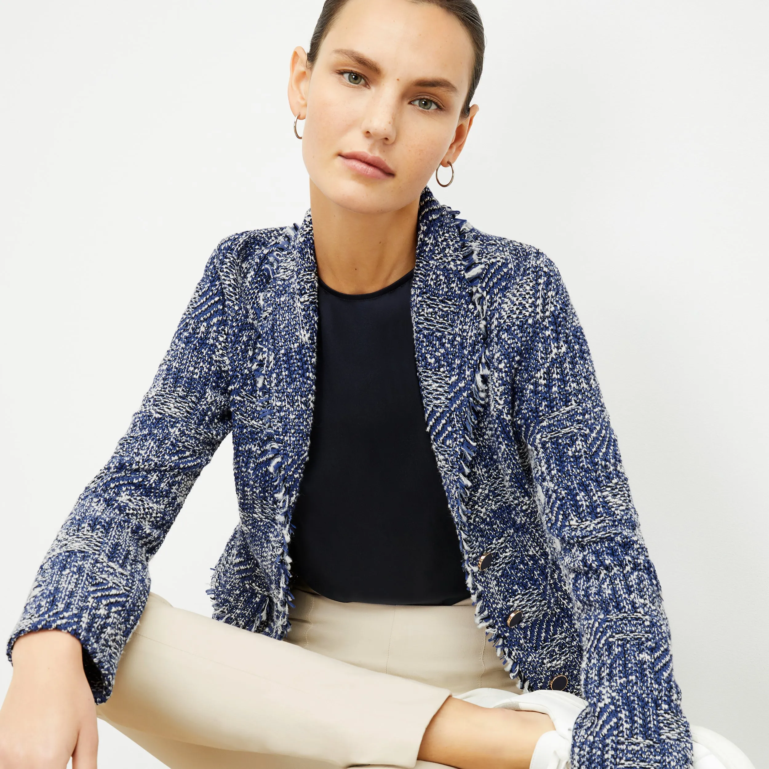 Porter Jacket - Interweave :: Navy / Ivory