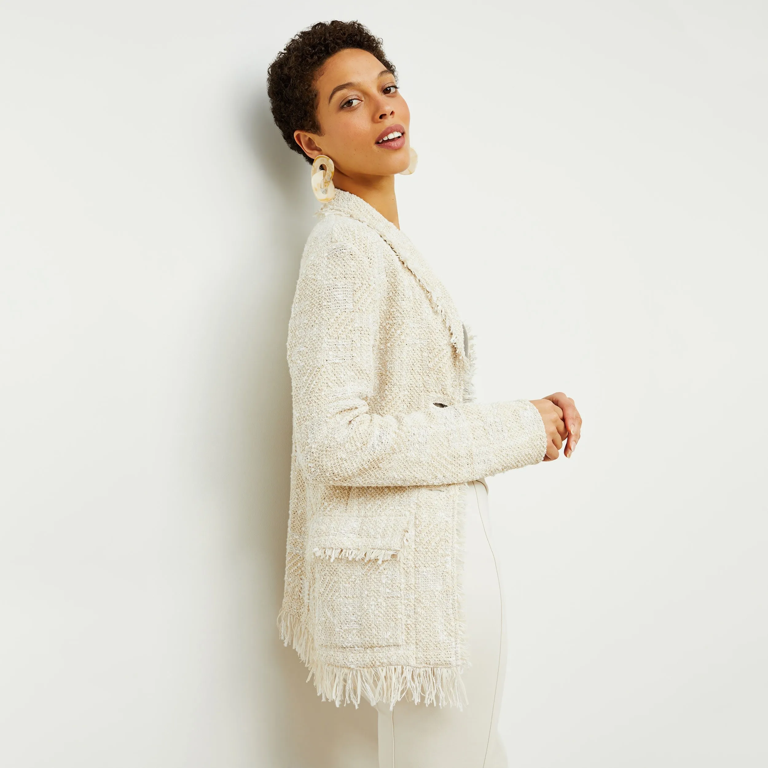 Porter Jacket - Interweave :: Taupe / Ivory
