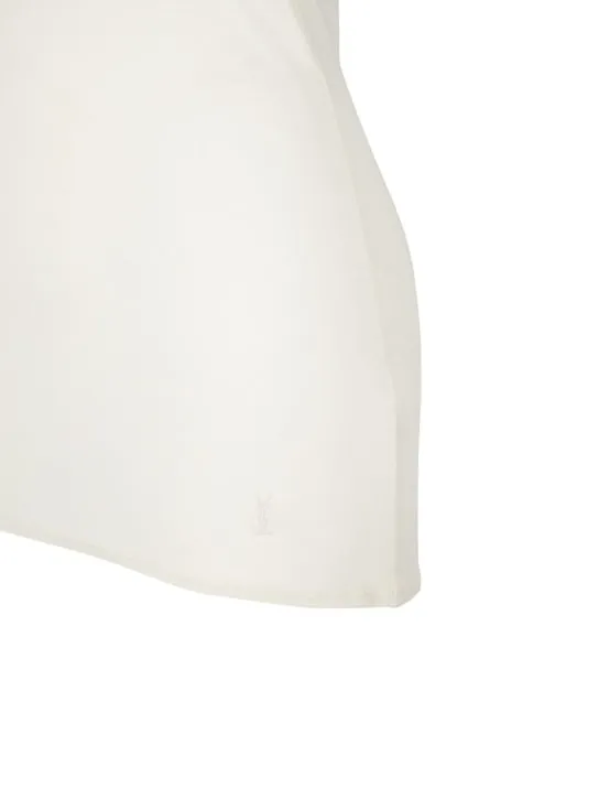 Saint Laurent   Scoop neck silk tank top 