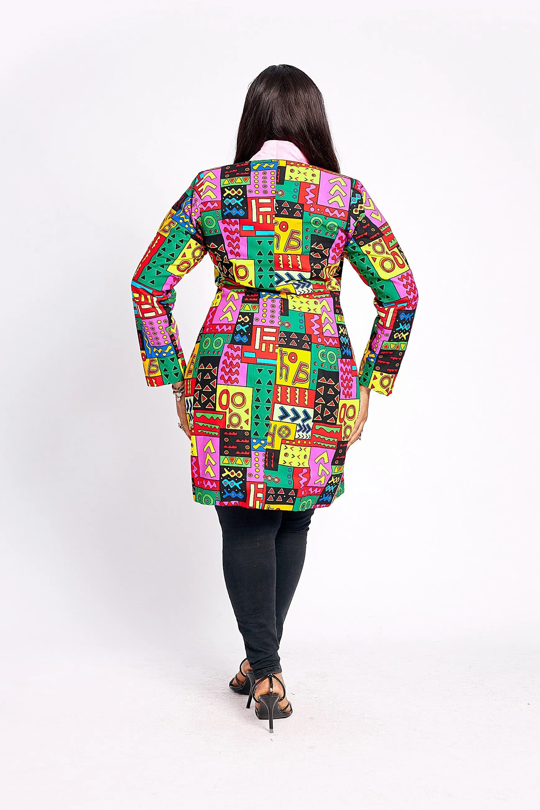 SALE FARISA AFRICAN PRINT BLAZER