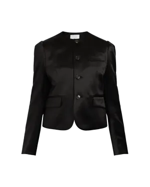 Satin Pleat Shoulder Jacket