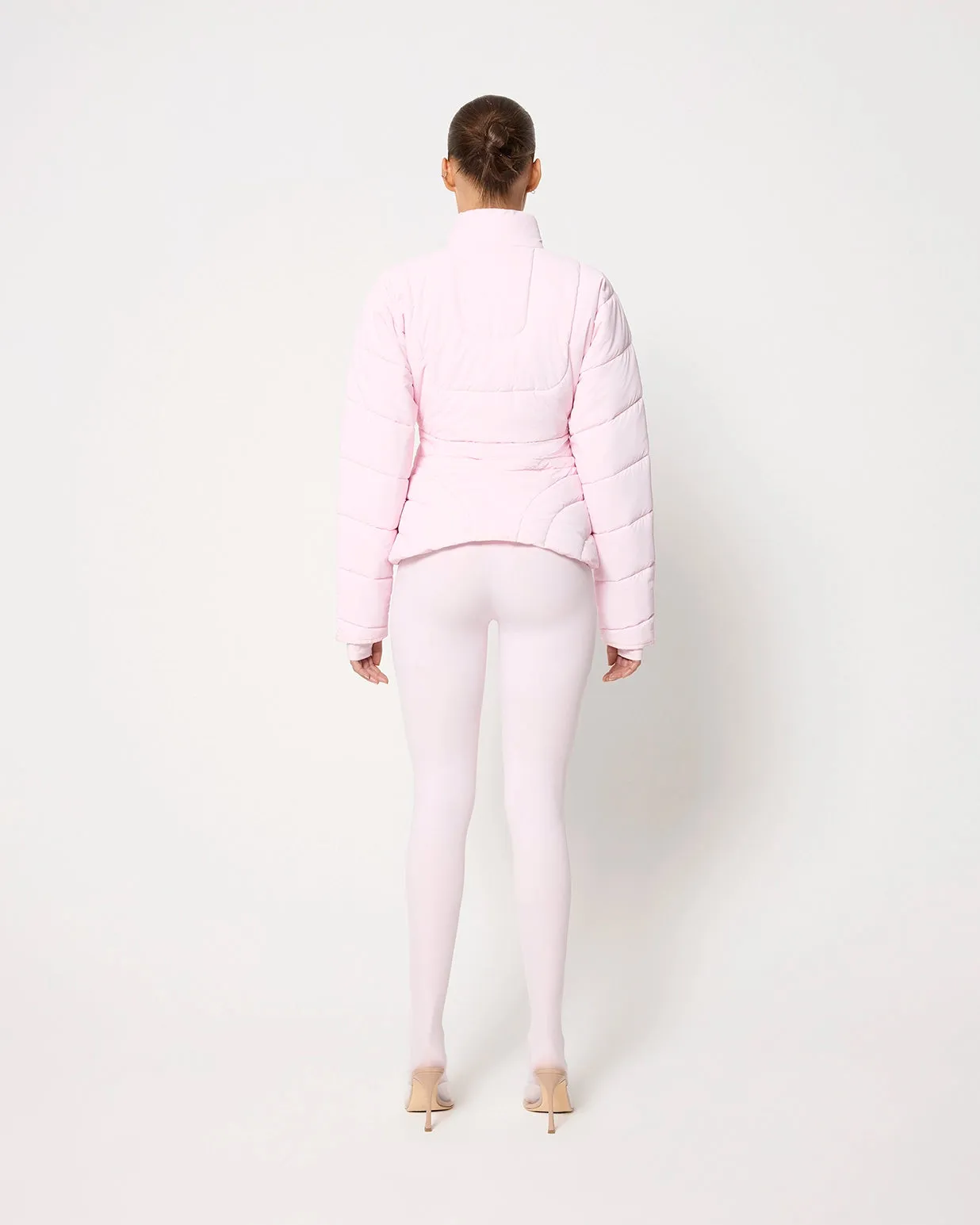 Sculpted Puffer Jacket | Powder Pink