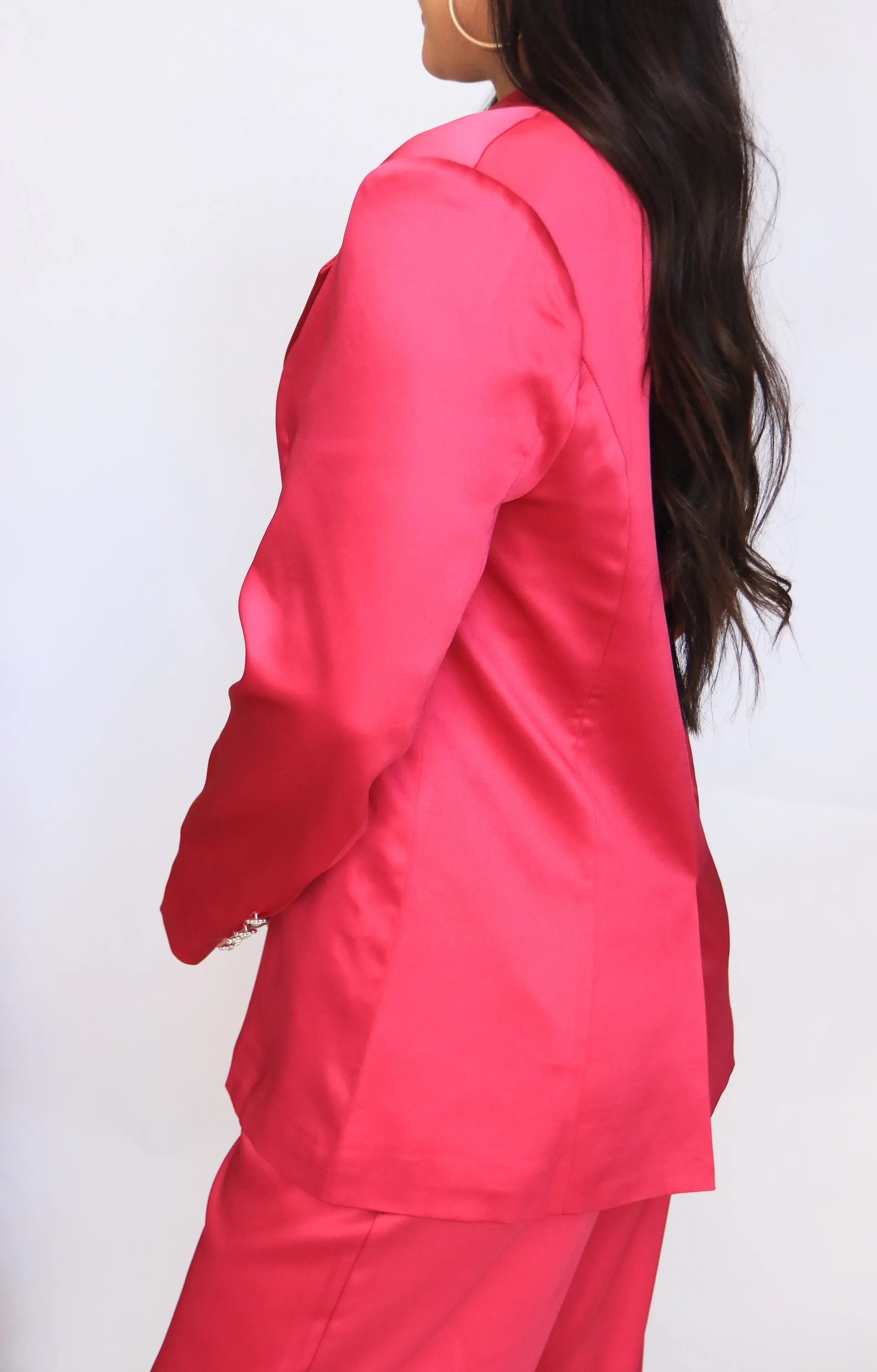Sensational Queen Blazer - Fuchsia