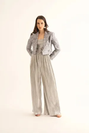 Silver Frost Crop Blazer