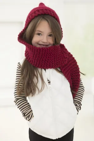 Simple Hooded Scarf (Knit)