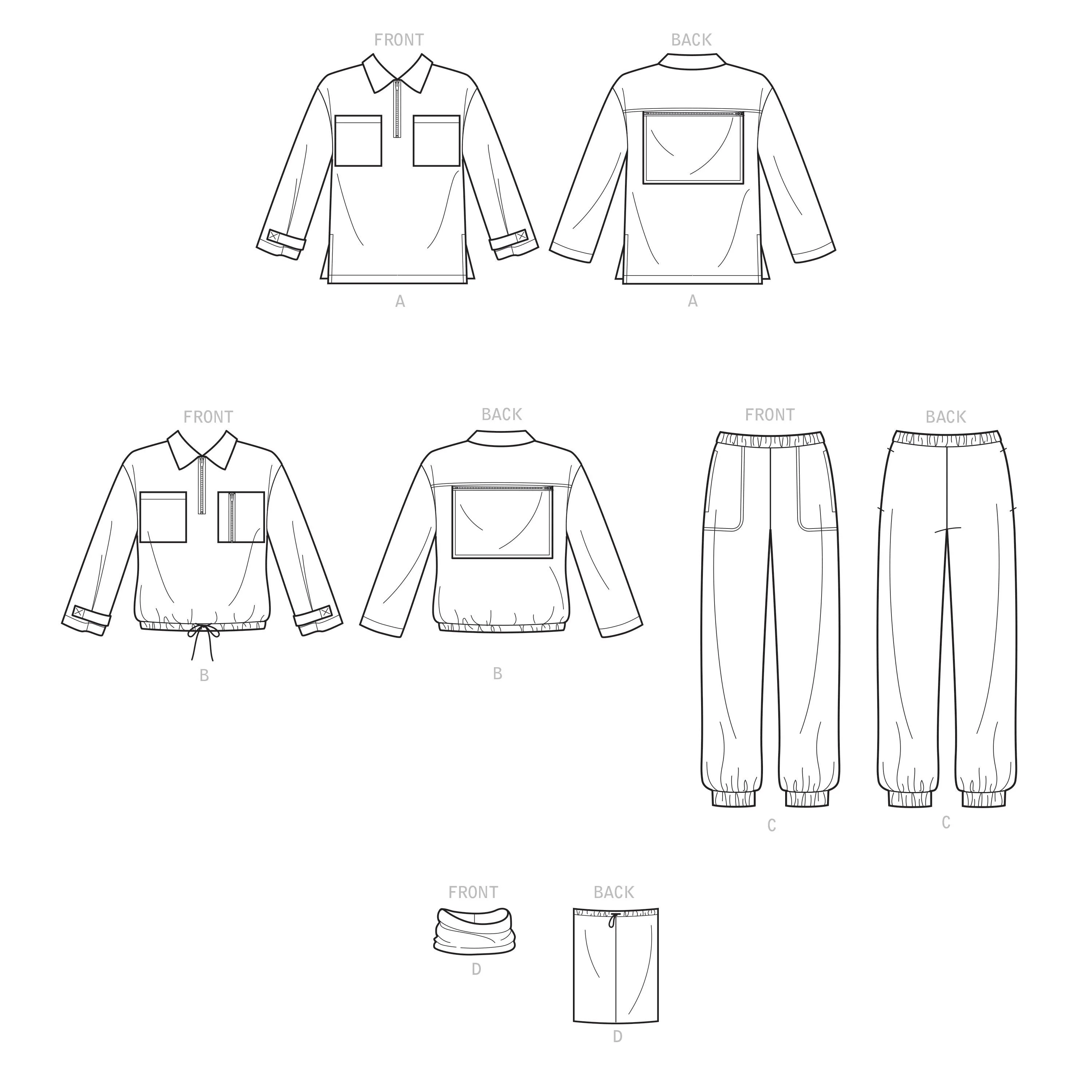 Simplicity Sewing Pattern 9278 Unisex Tops, Trousers and Neckpiece