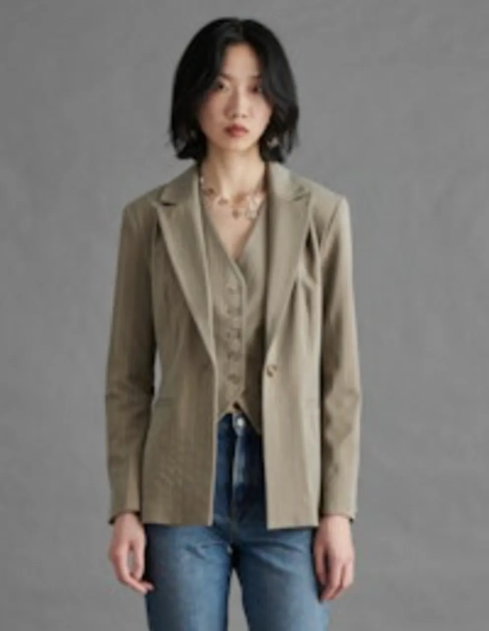 Smokey Blazer - Smoe brown