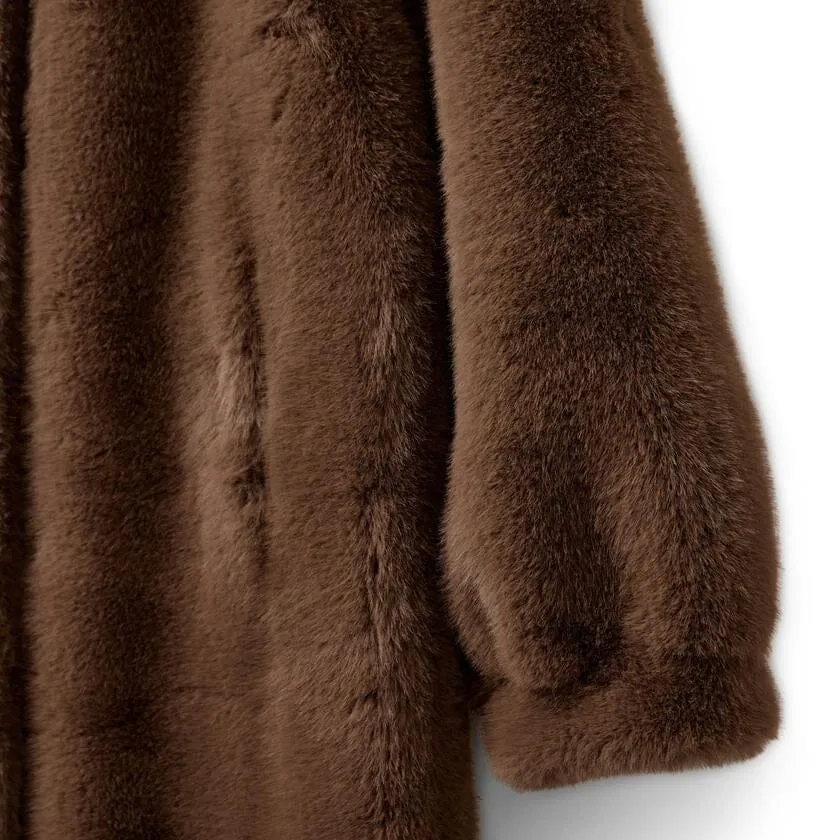 Sofie Schnoor - S244515 Fake Fur Coat - Brown