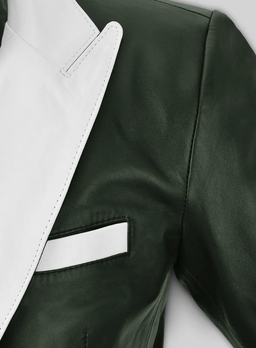 Soft Deep Olive Wax Hampton Leather Blazer