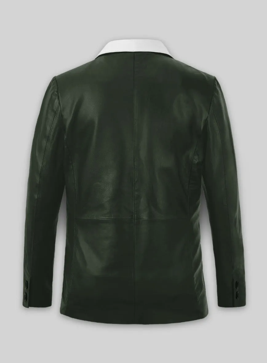 Soft Deep Olive Wax Hampton Leather Blazer