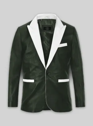 Soft Deep Olive Wax Hampton Leather Blazer