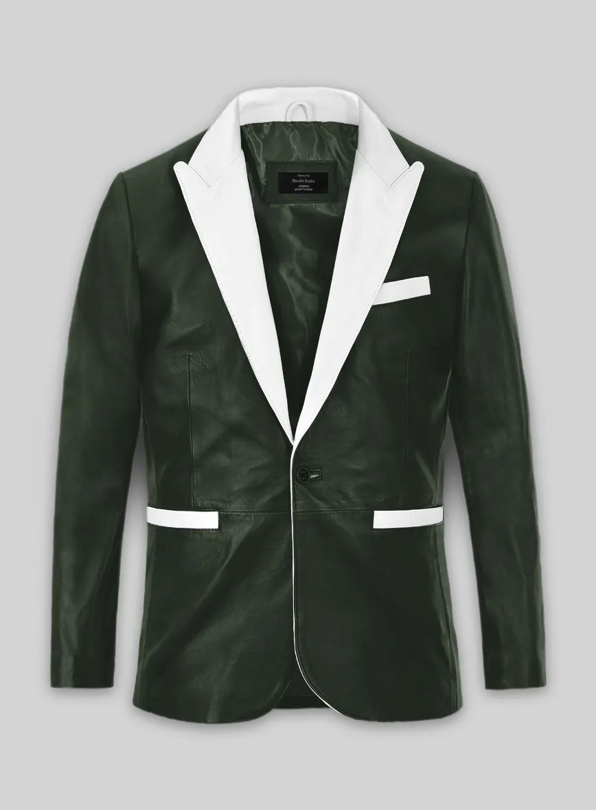 Soft Deep Olive Wax Hampton Leather Blazer