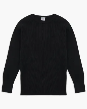 Studio D'Artisan 9936 L/S Heavy Knit Thermal Tee - Black