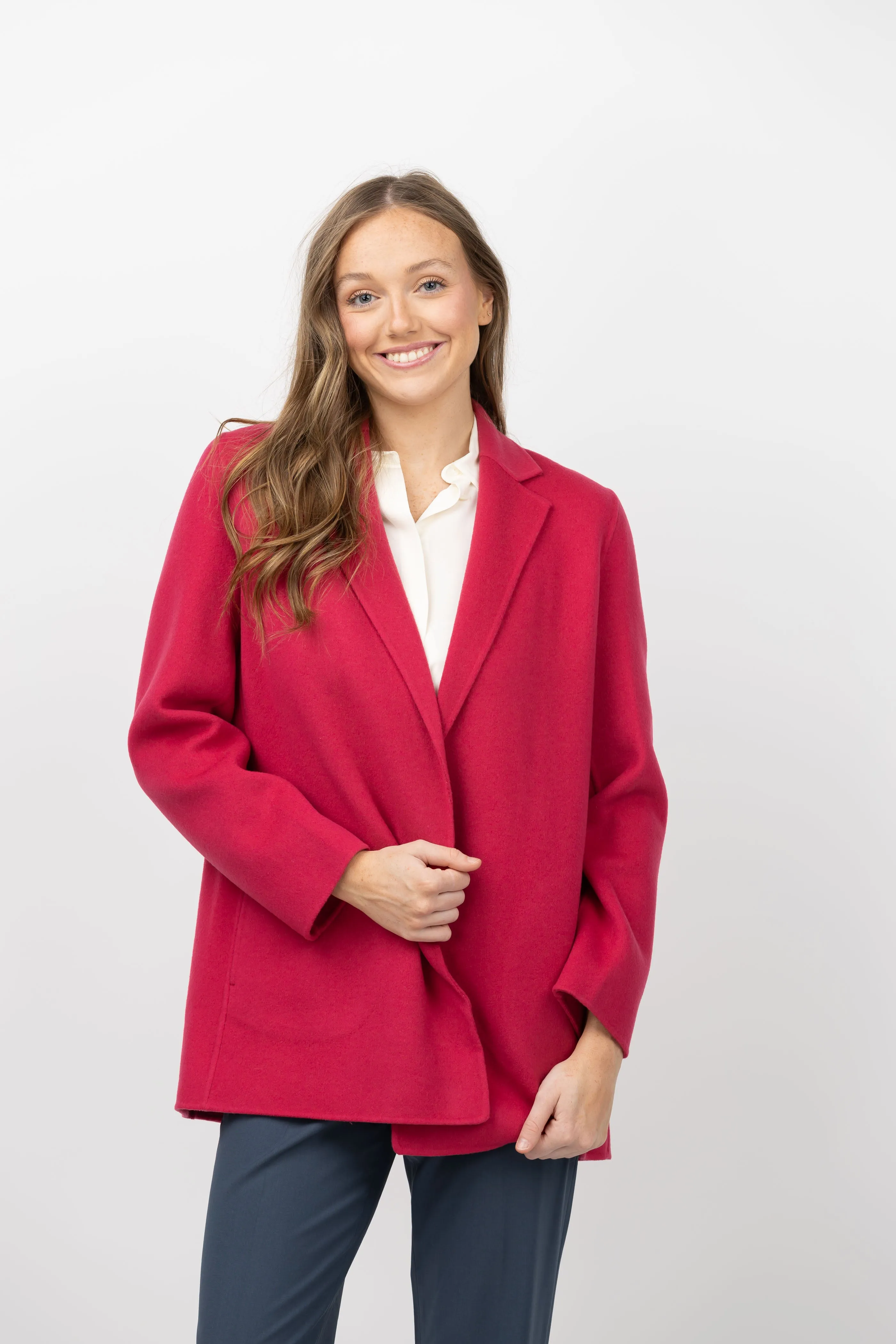 Theory Blazer in Deep Rose