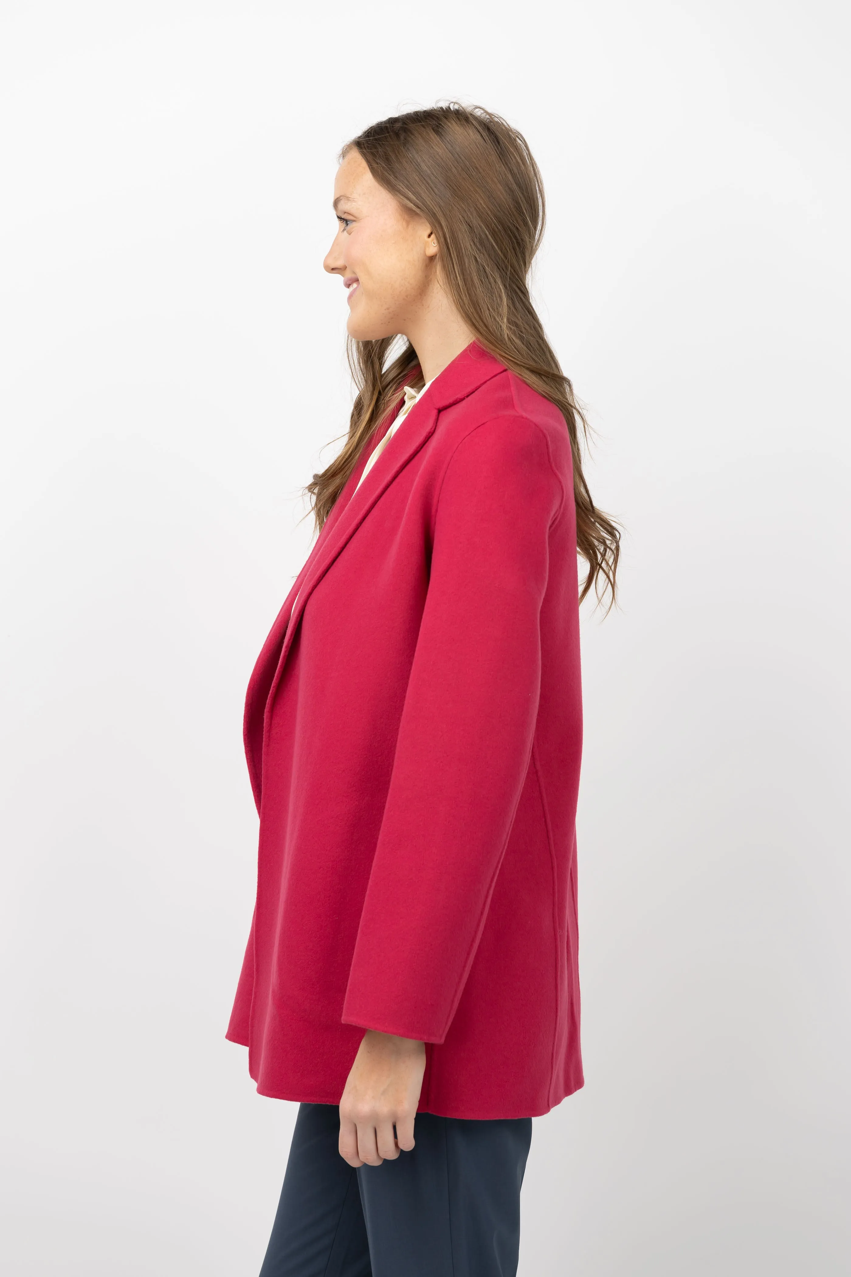 Theory Blazer in Deep Rose