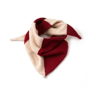 Triangular Scarf Red/Cream