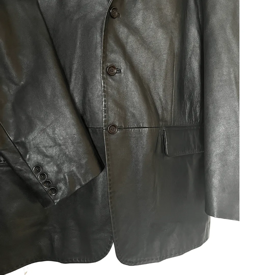 vintage leather blazer - 20