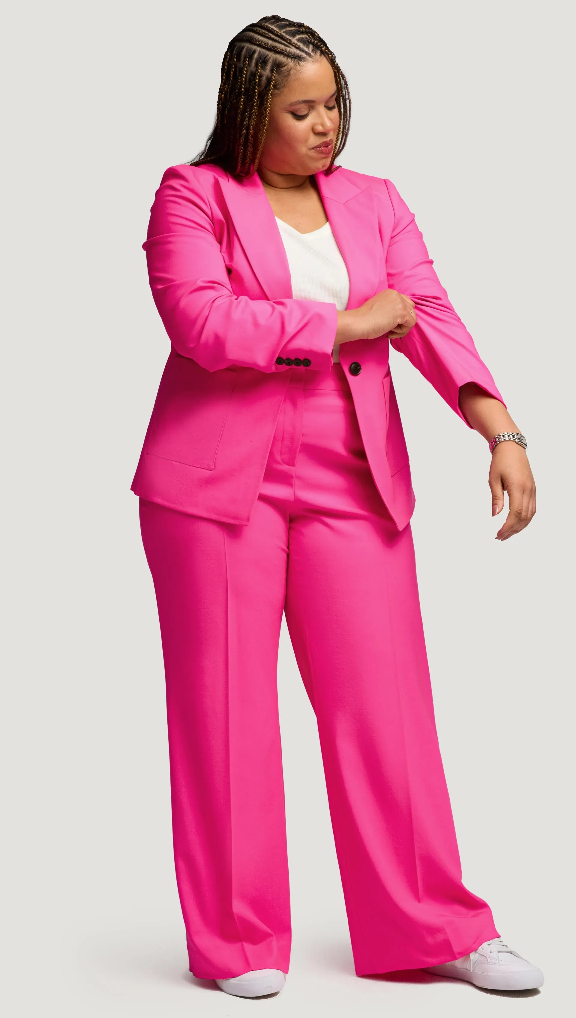 #VotingSuitsYou Blazer in Seasonless Wool | Bright Pink