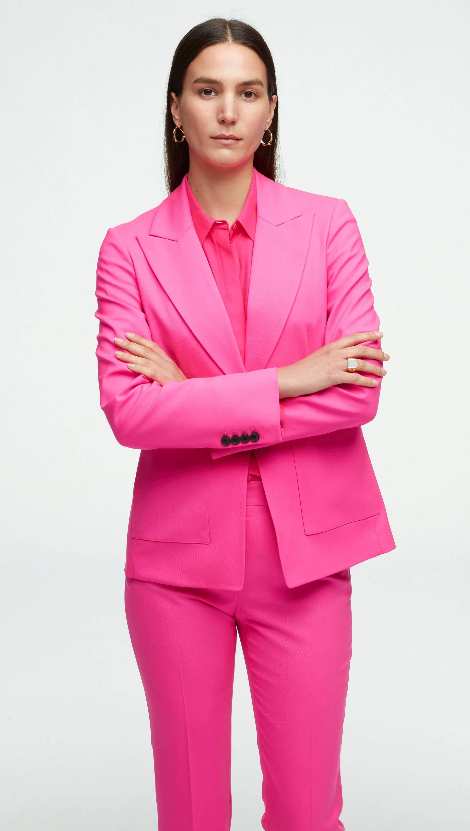 #VotingSuitsYou Blazer in Seasonless Wool | Bright Pink