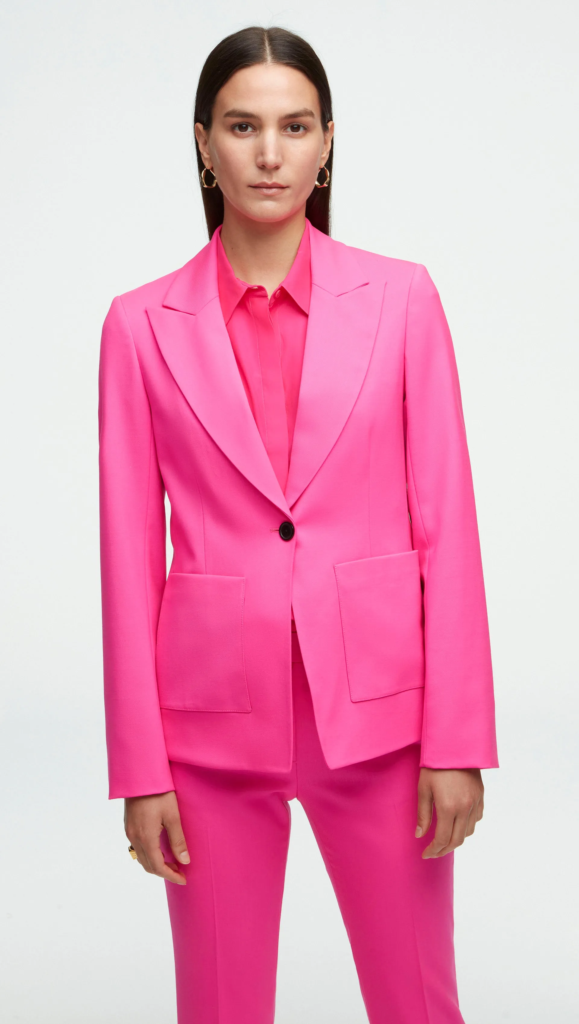 #VotingSuitsYou Blazer in Seasonless Wool | Bright Pink