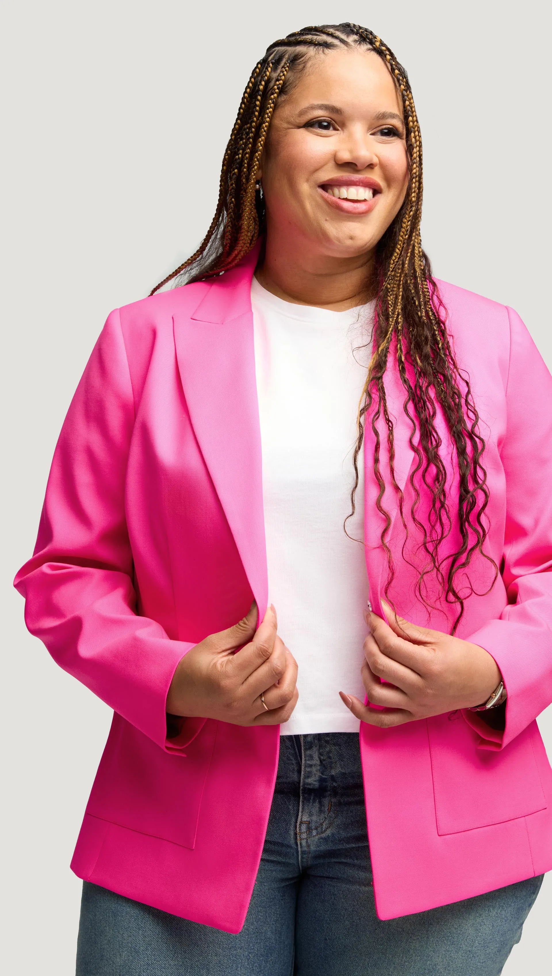 #VotingSuitsYou Blazer in Seasonless Wool | Bright Pink