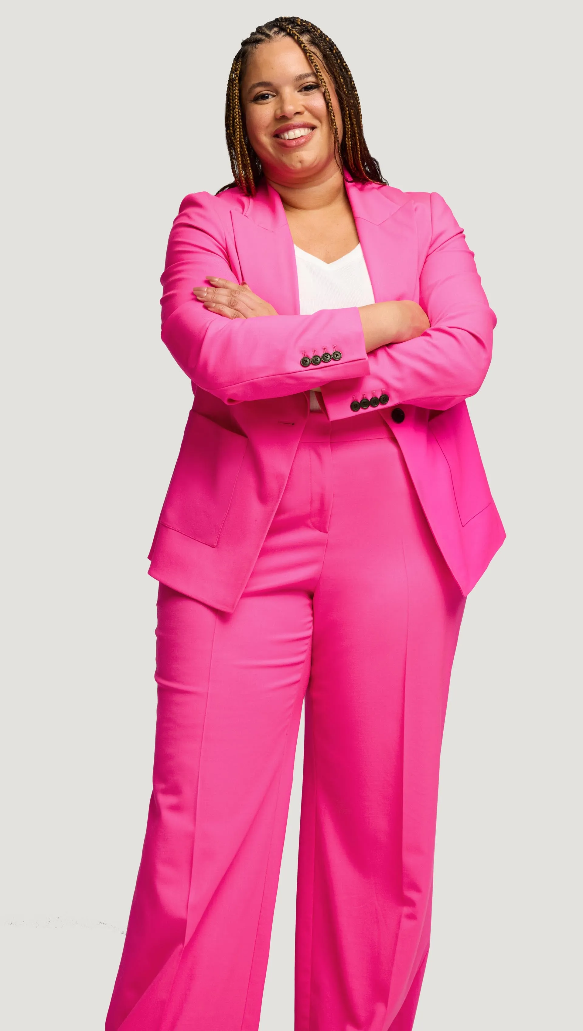 #VotingSuitsYou Blazer in Seasonless Wool | Bright Pink
