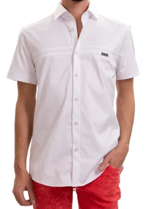 White Spike Metal Houndstooth Shirt