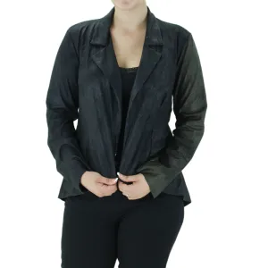 Women's Asymmetric Blazer,Black
