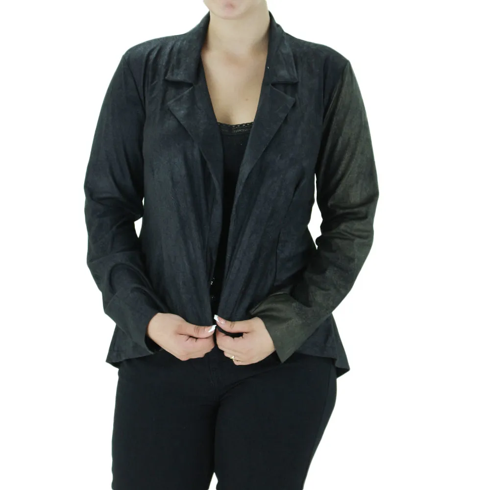 Women's Asymmetric Blazer,Black