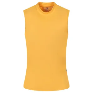 Womens Mock Neck Rib Top Amber Yellow - SS23