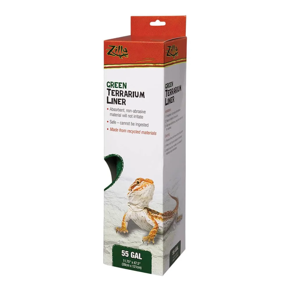 Zilla Terrarium Liner Reptile Bedding; Green