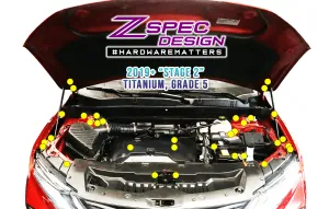 ZSPEC "Stage 2" Dress Up Bolts® Fastener Kit for '19  Chevy Blazer C1, Grade-5 Titanium