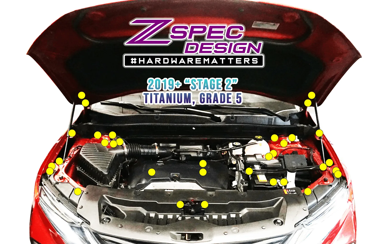 ZSPEC "Stage 2" Dress Up Bolts® Fastener Kit for '19  Chevy Blazer C1, Grade-5 Titanium