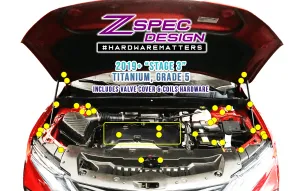 ZSPEC "Stage 3" Dress Up Bolts® Fastener Kit for '19  Chevy Blazer C1, Grade-5 Titanium